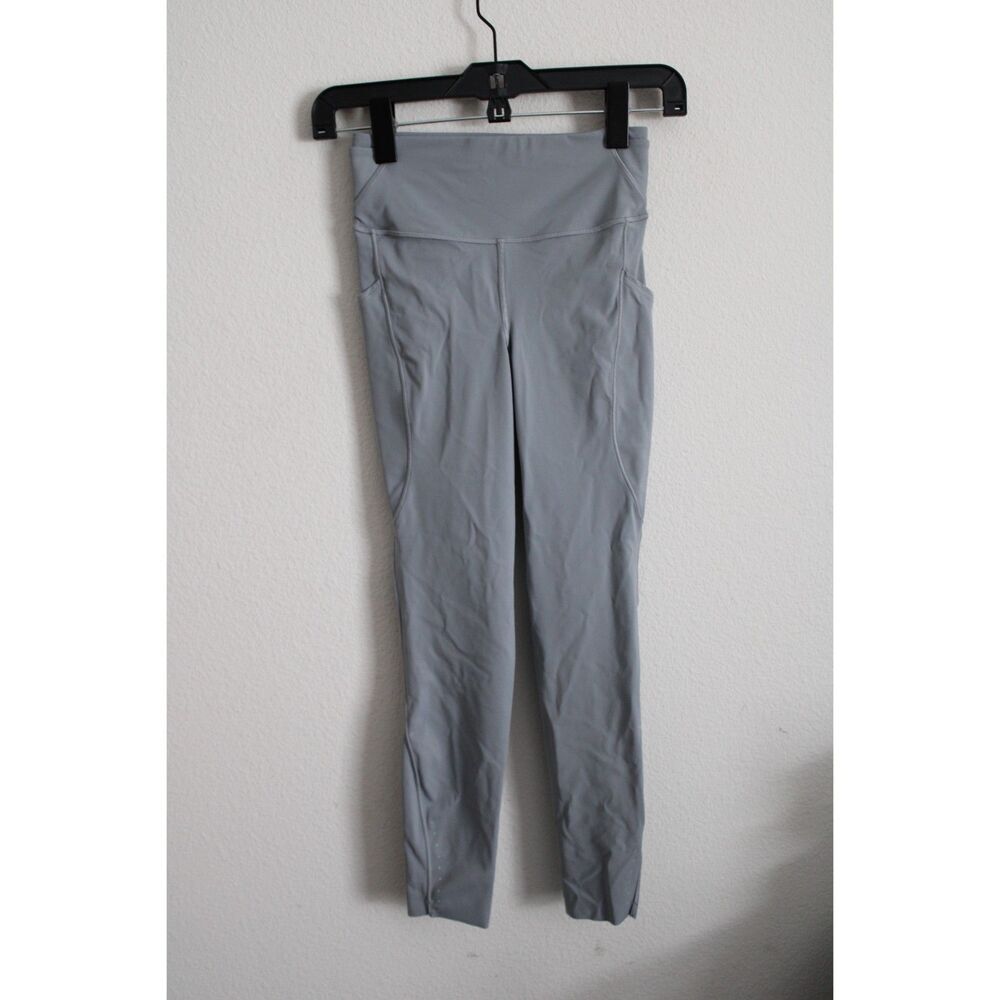 Lululemon fast and free tights size 4 gray excellent condition